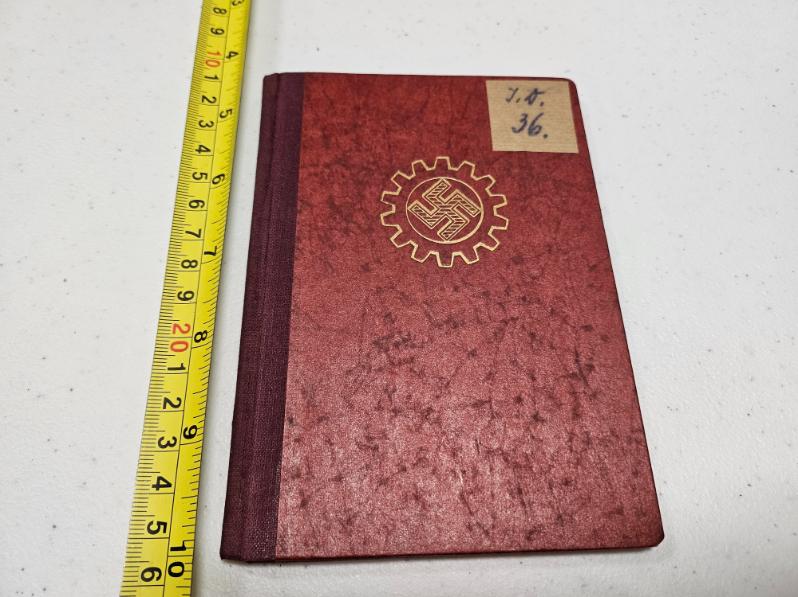 Nazi Germany Ghetto Note Book Arbeitsbuh w/ Stamps Writing