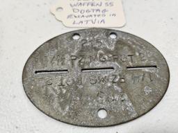 World War II Nazi Waffen SS Dog Tag (Excavated in Latvia)