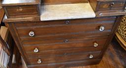 Antique Eastlake 5 Drawer Dresser with Mirror