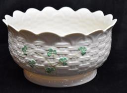 Belleek Kylemore Bowl Shamrock