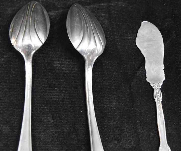 Lot of Sterling Silver Spoons / Butter Knives /Fork/ Pie