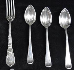 Lot of Sterling Silver Spoons / Butter Knives /Fork/ Pie