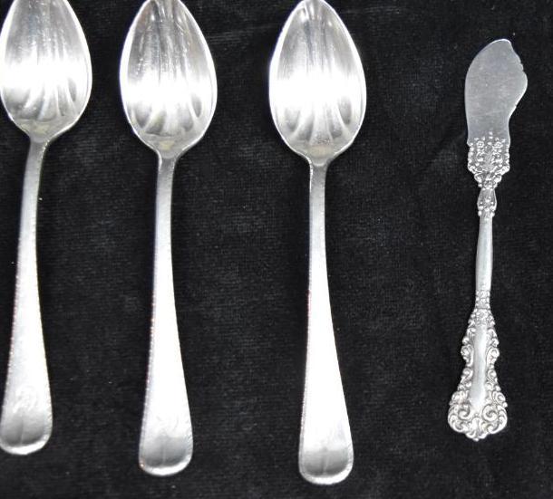 Lot of Sterling Silver Spoons / Butter Knives /Fork/ Pie