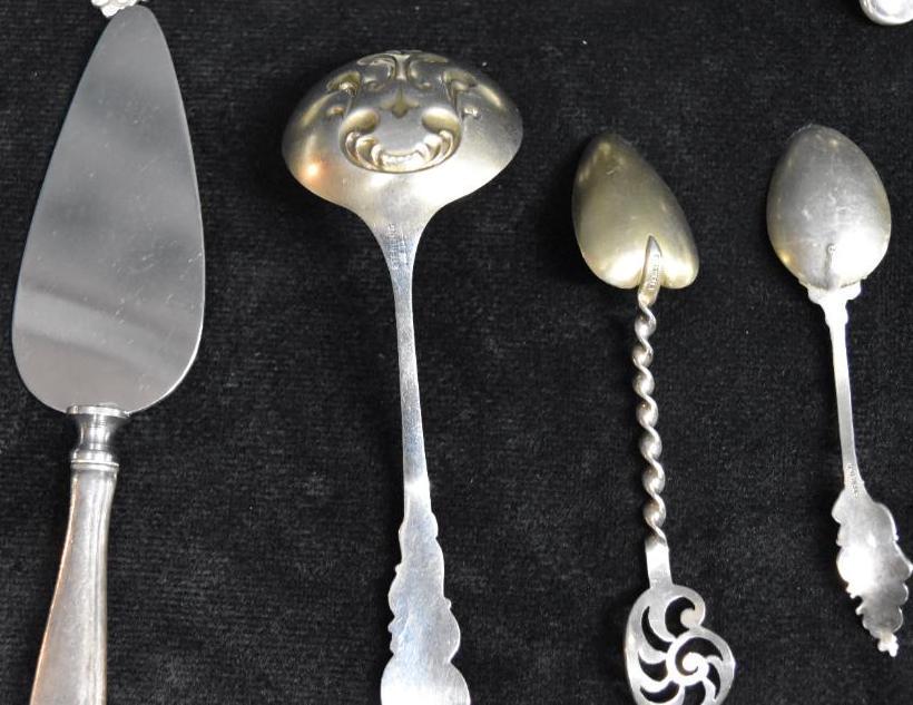 Lot of Sterling Silver Spoons / Butter Knives /Fork/ Pie