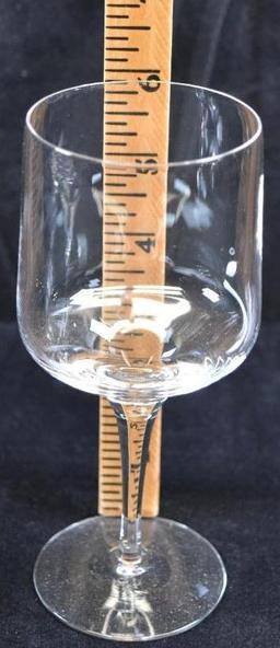 Lot of 10 Fine Crystal Stemmed Wine Glasses