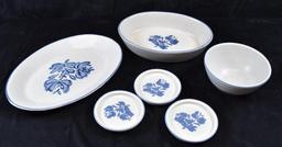 Lot of Pfaltzgraff Yorktowne Serving Pieces / Coasters