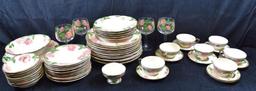 Large Collection of Franciscan Dinnerware "Desert Rose"