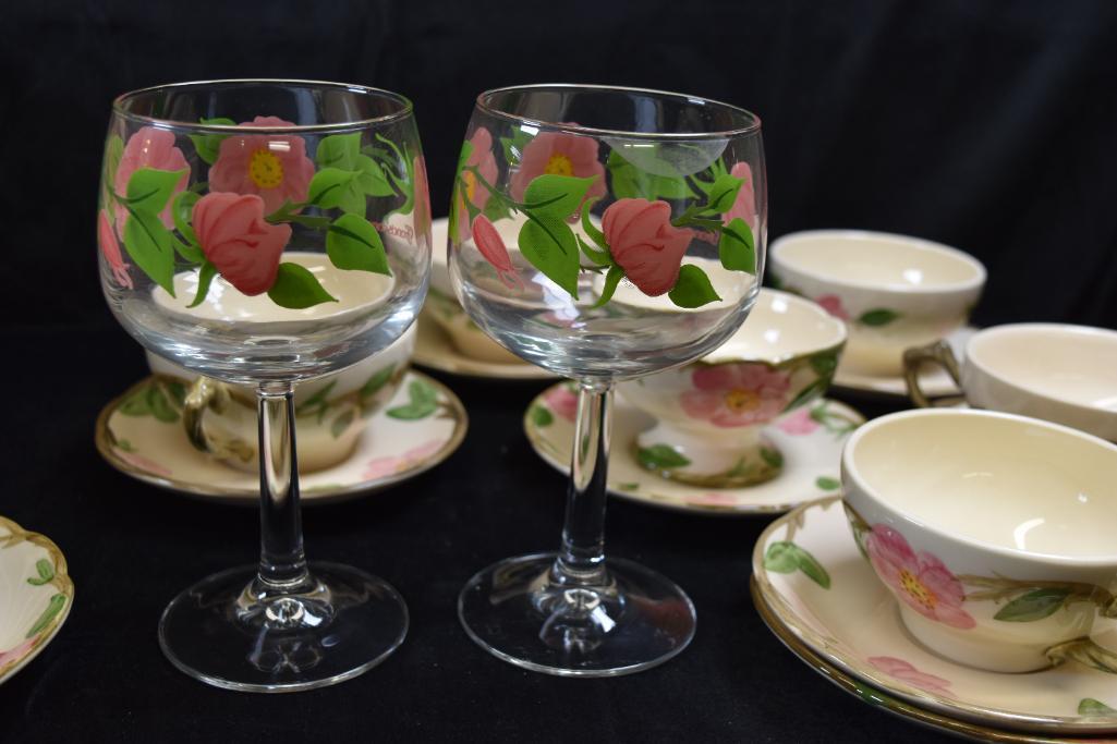 Large Collection of Franciscan Dinnerware "Desert Rose"