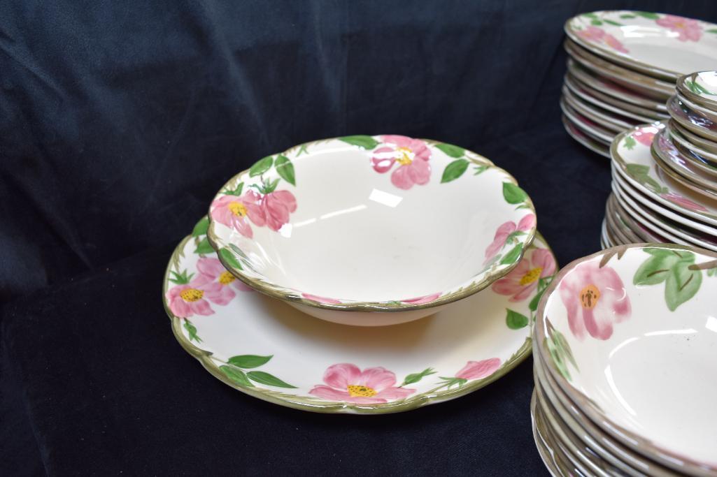 Large Collection of Franciscan Dinnerware "Desert Rose"