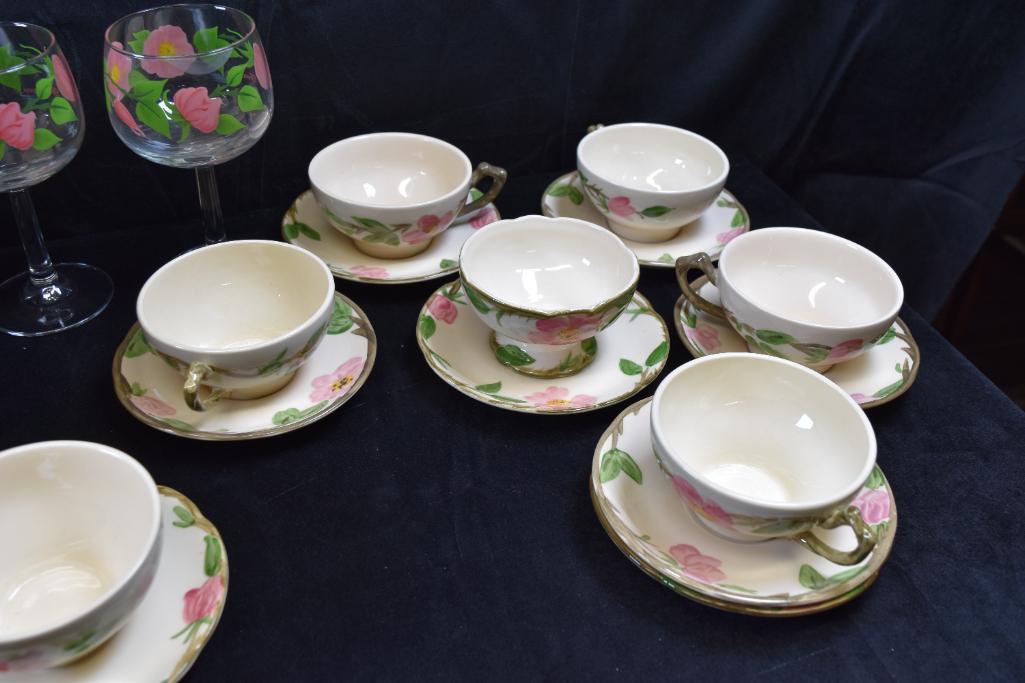 Large Collection of Franciscan Dinnerware "Desert Rose"
