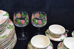 Large Collection of Franciscan Dinnerware "Desert Rose"