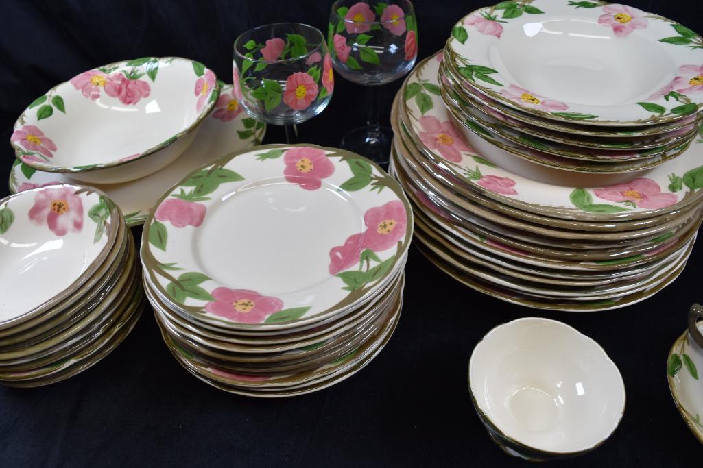Large Collection of Franciscan Dinnerware "Desert Rose"