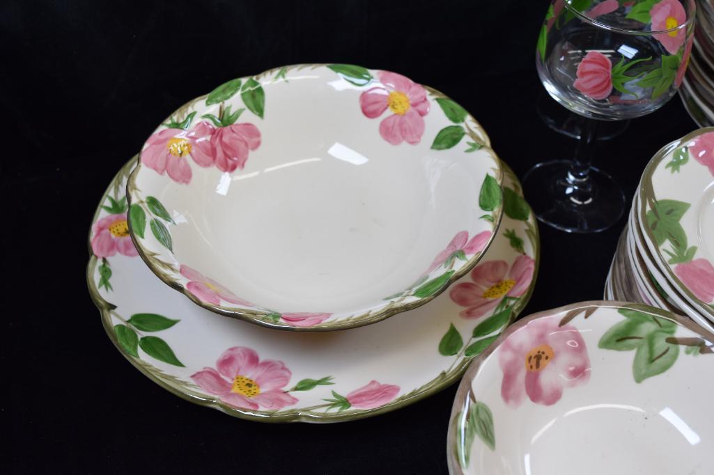 Large Collection of Franciscan Dinnerware "Desert Rose"
