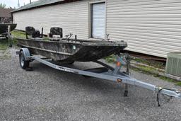 2006 Triton 15' Aluminum River Boat with Trailer