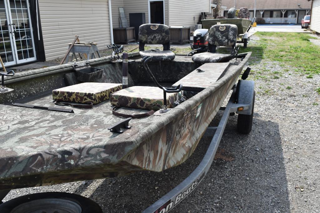 2006 Triton 15' Aluminum River Boat with Trailer