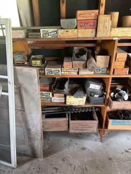 Wall Lot of Nuts And Bolts with Winchester Wood Box