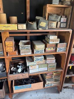 Wall Lot of Nuts And Bolts with Winchester Wood Box