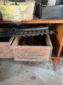 Wall Lot of Nuts And Bolts with Winchester Wood Box