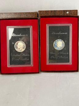 Set of 2 Eisenhower Proof Dollars