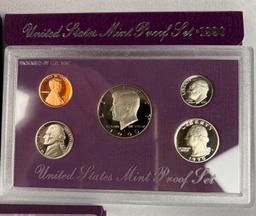 Set of 5 United States Proof Sets