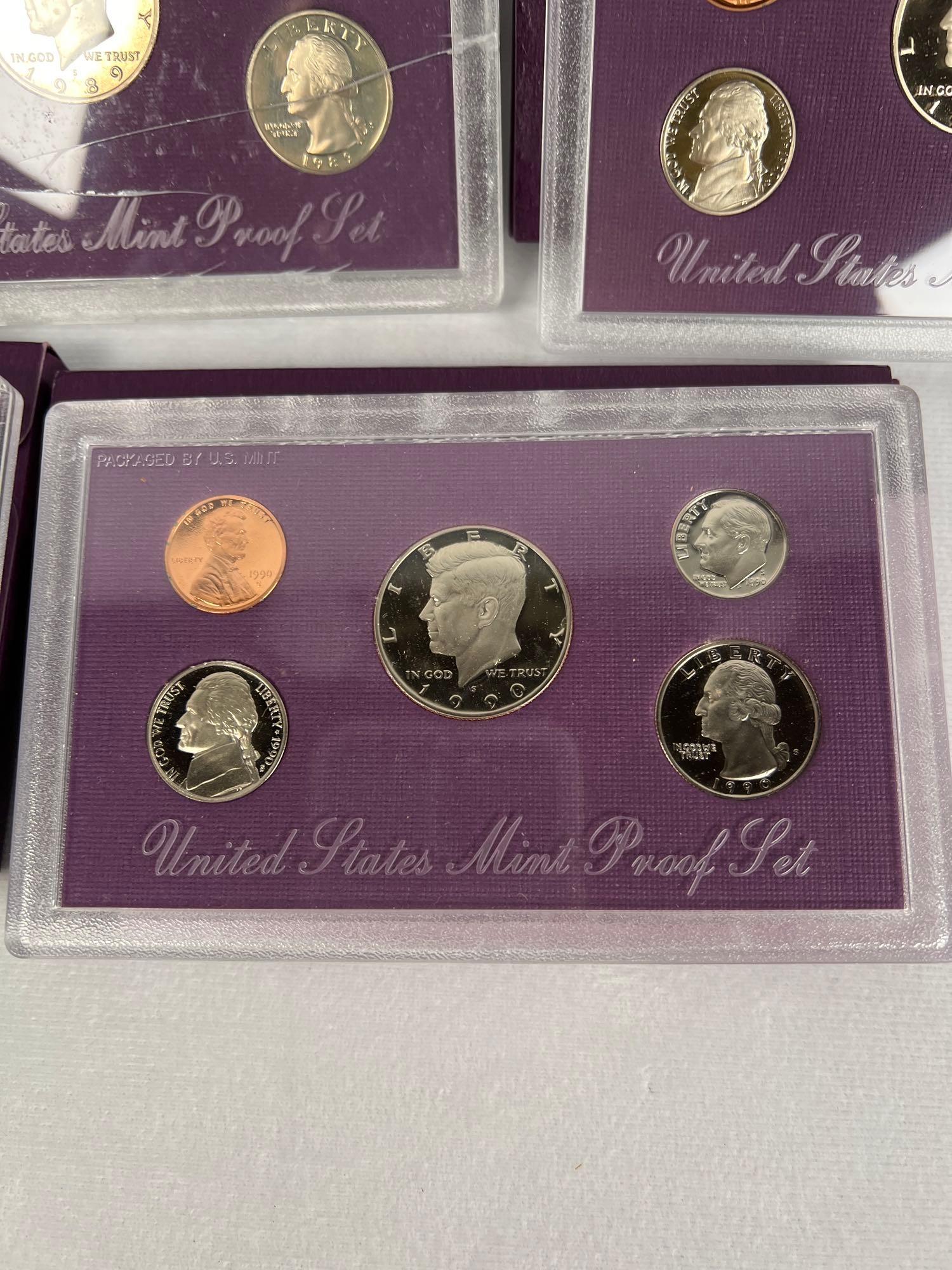 Set of 5 United States Proof Sets