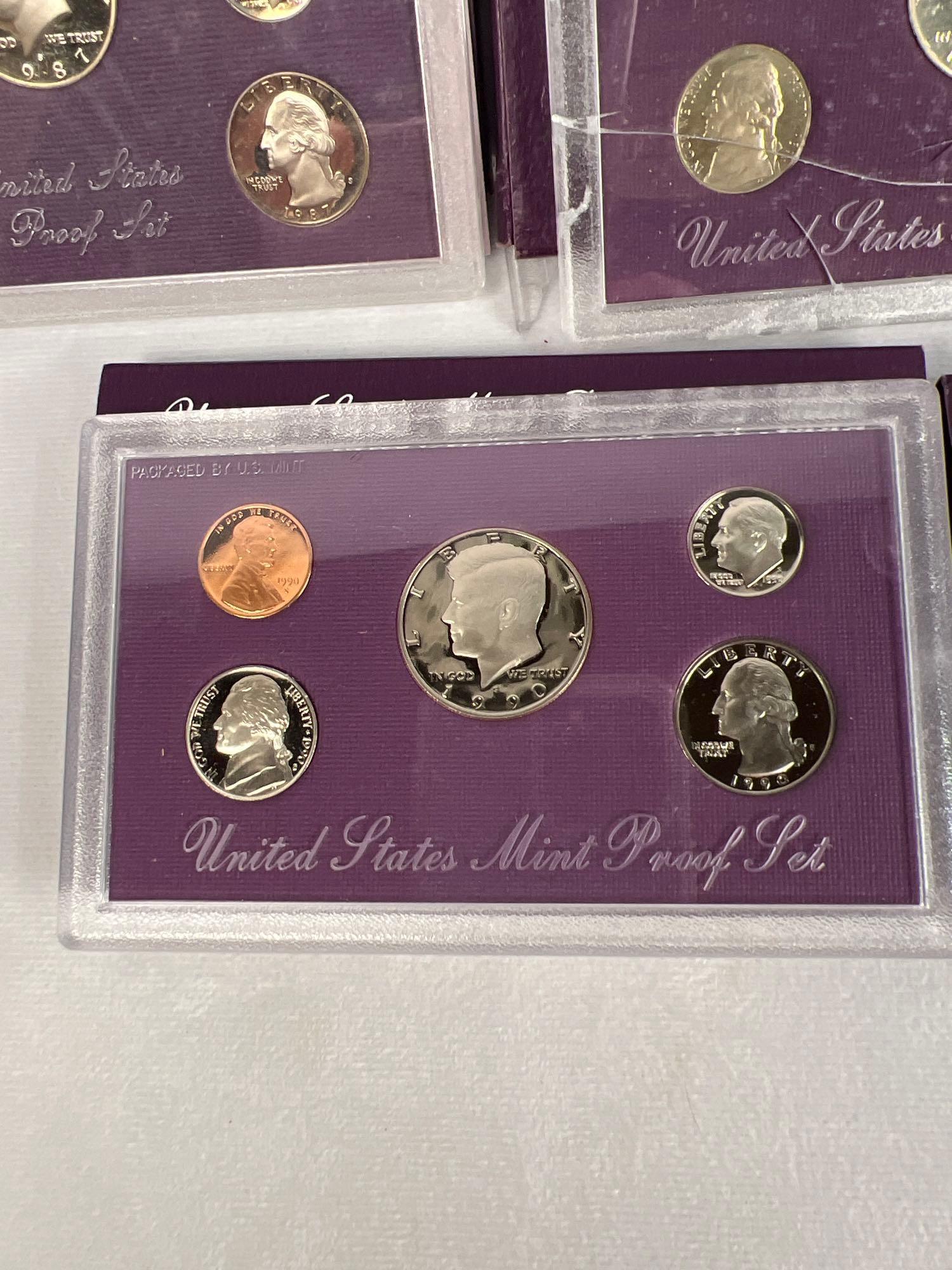 Set of 5 United States Proof Sets