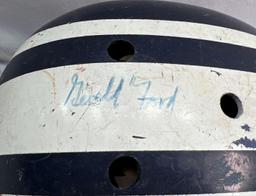 Authentic President Gerald Ford Signature on Michigan Replica Helmet