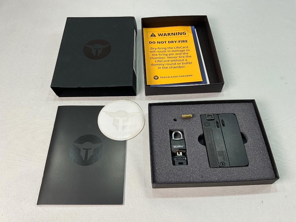 Boxed Trailblazer LifeCard, .22LR Caliber Pistol