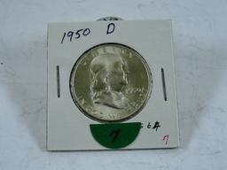 1950-D Franklin Half-Dollar, MS64