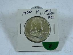 1950 Franklin Half-Dollar, MS63