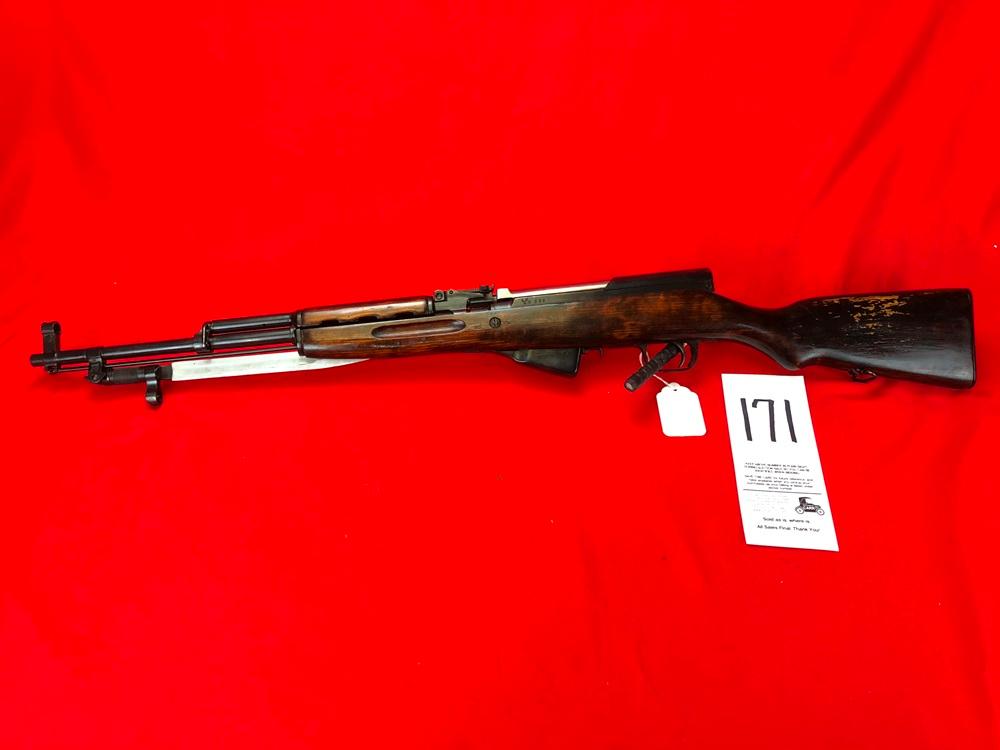 Russian SKS 7.62x39 Semi Auto, Round Bayonet w/Sling, SN:CB888