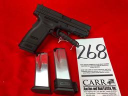 Springfield Armory XD 45 ACP, (2) Extra Mags, SN:XD609330 (HG)