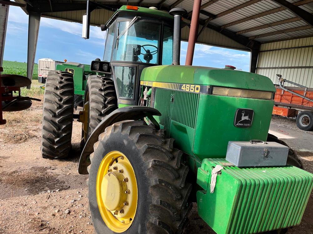 JD 4850 MFWD Power Shift, Recent New Engine with Guidance System, 9,490 Hrs.