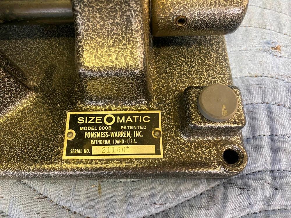 Size-O-Matic Ponsness – Warren Model 800B Loader *LOCAL PICKUP ONLY*