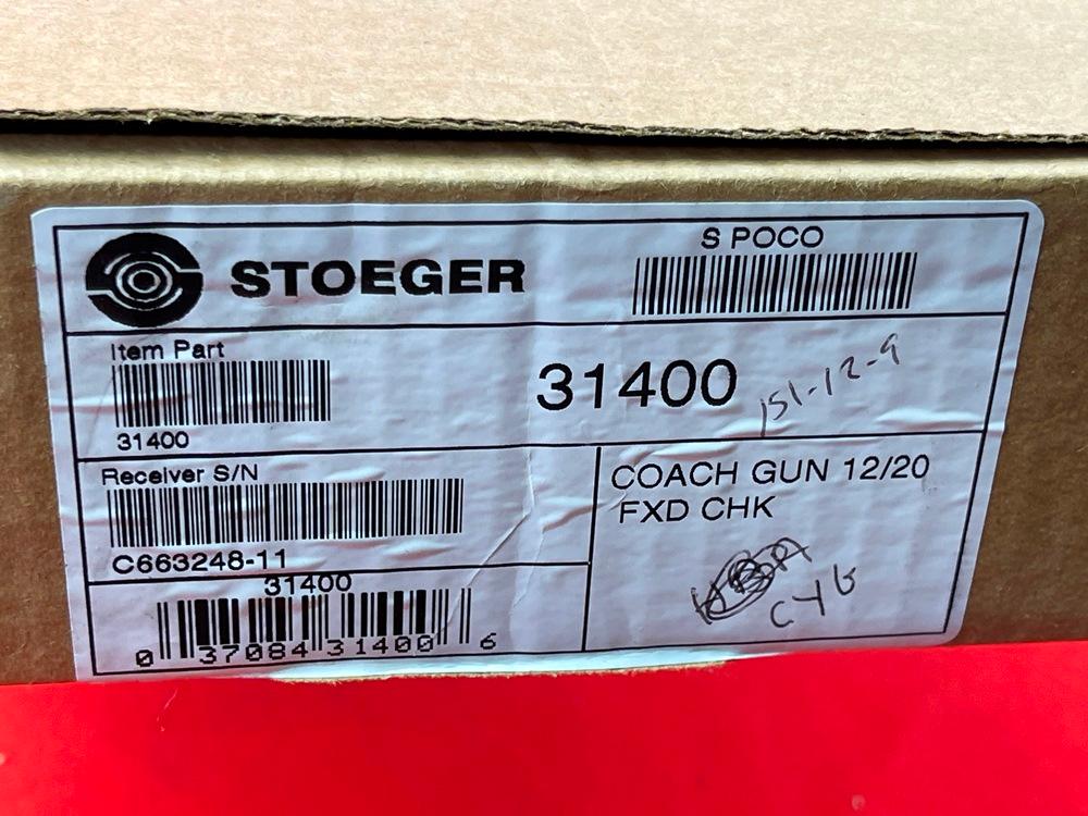 Stoeger Coach Gun, .410 Ga., 20" Bbl., Double Bbl., w/Box, SN:C667539-11