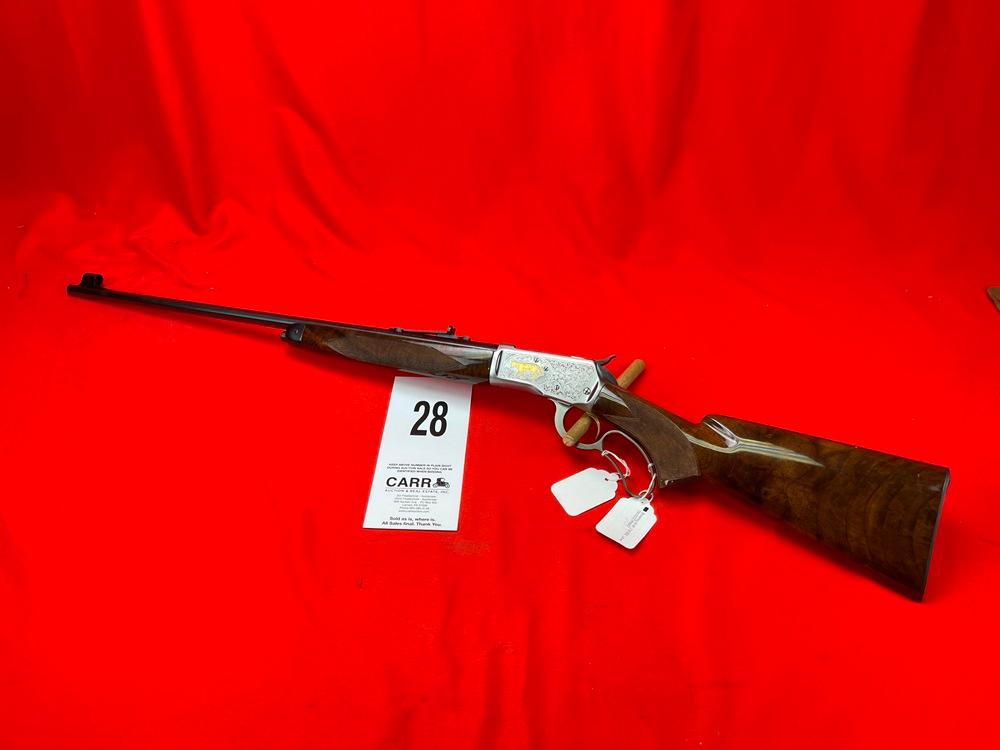 Browning 65 High Grade, .218 Bee, T. Naka Engraved, Gold Plated, SN:00237PN667