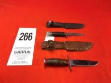 Schrade Bowie Hunter/Sheath & Craftsman Bear Knives (2)