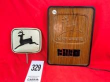 John Deere Clock & John Deere Sign