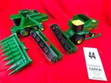 (2) John Deere Combines & Heads