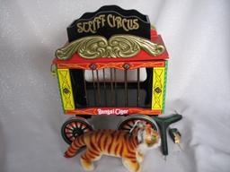 LE 1986-1989 Steiff "Golden Age of Circus":- Elephant and Calliope wagon wi