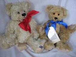 Two Aussie Artist mohair bears:- Stanley Bears 'Albert' 46cm with tags. Kym