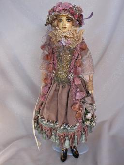 Original artist Linda Carroll 'Attic' doll 41cm. All original ensemble with