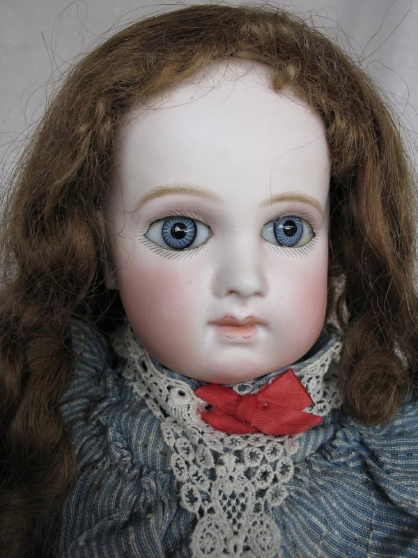 Pale pressed bisque c1878 Jumeau Premiere Bebe 19" (49cm) from Portrait per