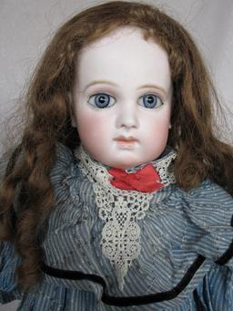 Pale pressed bisque c1878 Jumeau Premiere Bebe 19" (49cm) from Portrait per