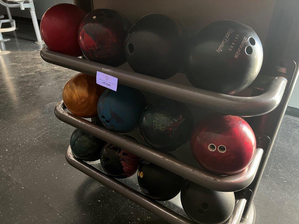 TWELVE BOWLING BALLS