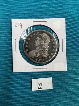 1831 U.S. Bust Half Dollar.