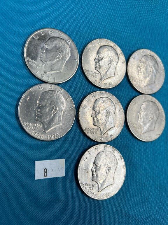 7 EISENHOWER DOLLAR