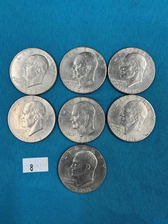 7 EISENHOWER DOLLAR