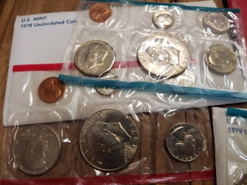4 U.S. MINT SETS INCLUDING 1976 SILVER SET