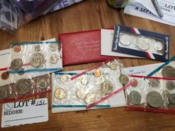 4 U.S. MINT SETS INCLUDING 1976 SILVER SET